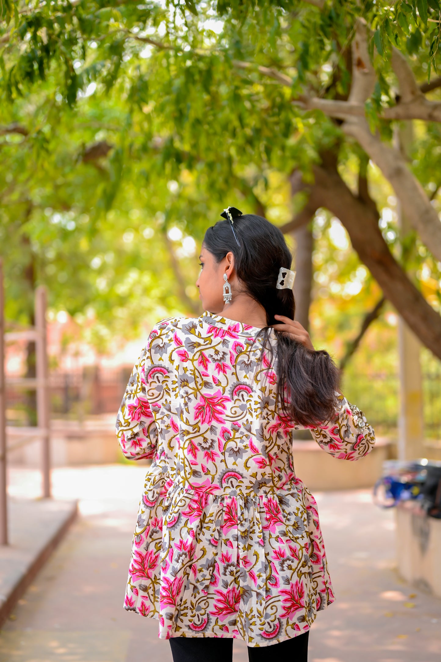 Rajasthani Pink Phool Kurti